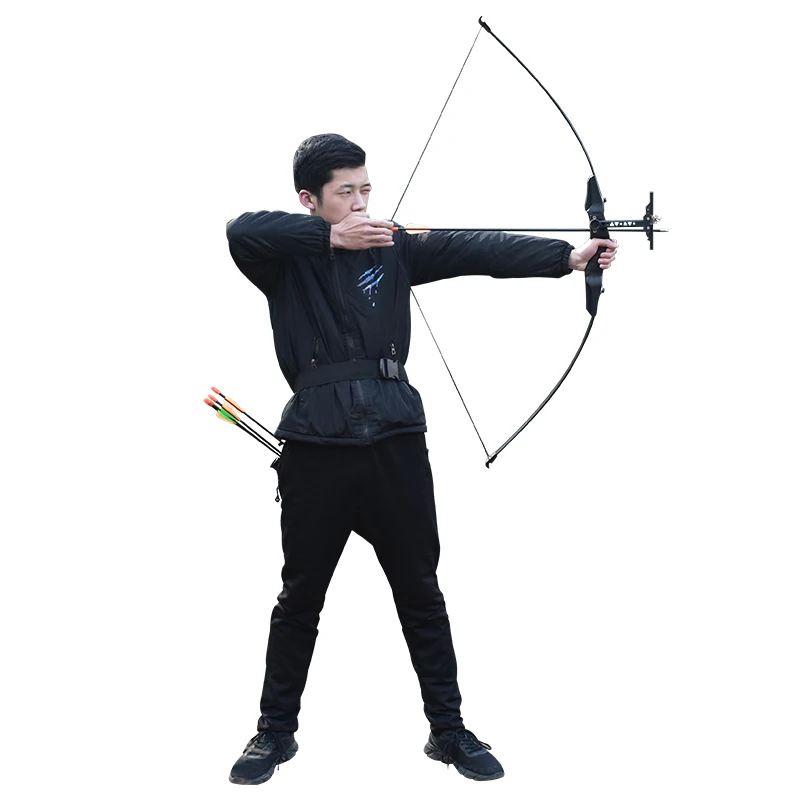 Adjustable sight High quality archery shooting Hunt M99 straight Draw bow with reverse bend bow and arrow for sale