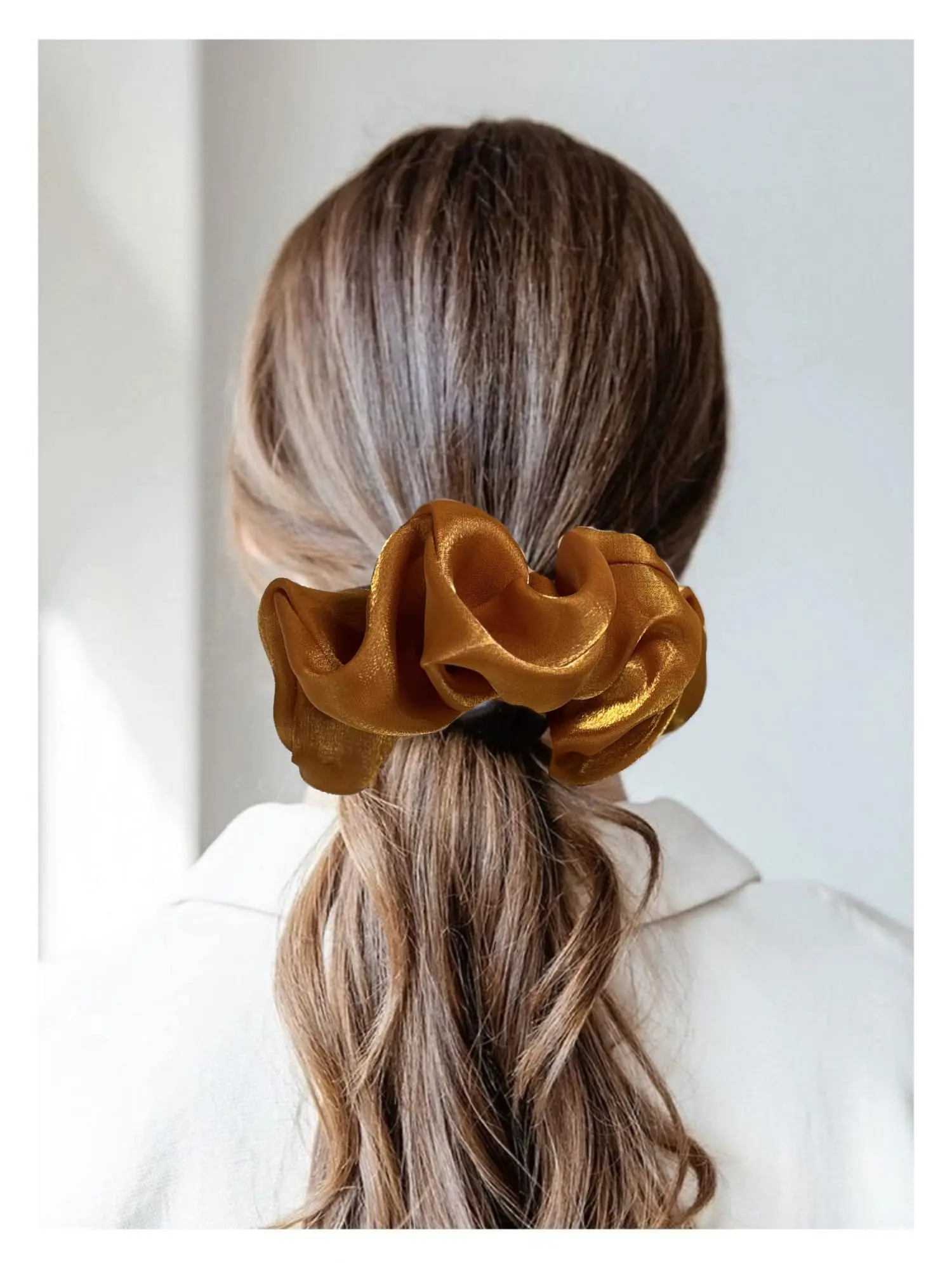 Hot Sale Satin Ponytail Scrunchies Hair Ties Accessories Elastic Band Solid Color Crystal Satin Scrunchies