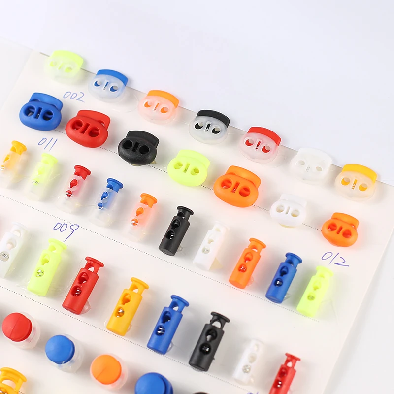 Оптовая продажа с фабрики стопор поставщик экологически чистые веревки конец пластиковый шнур замок пользовательский конец пробка Круглый Шнур Пробка