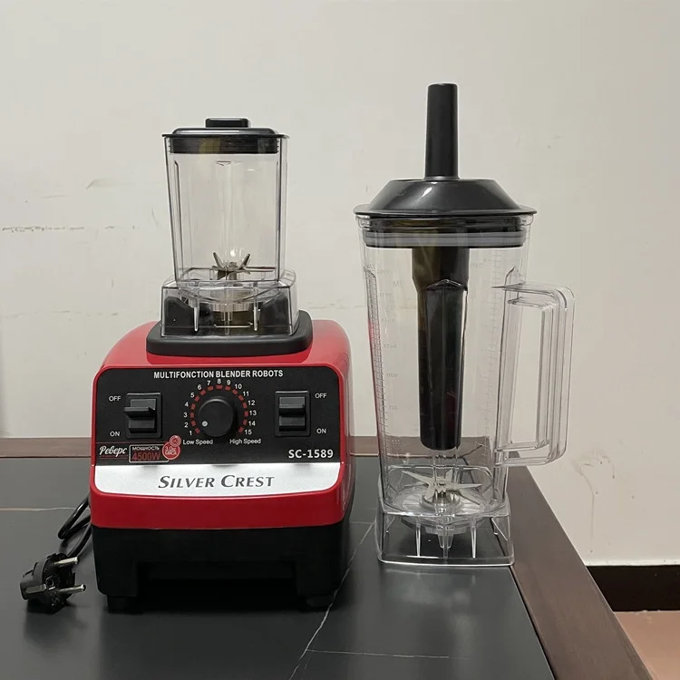 Silver Crest Blender 4500W 2L Large Capacity Commercial With Mixer Grinder Heavy Duty Machine Portable Ice Smoothie Blenders