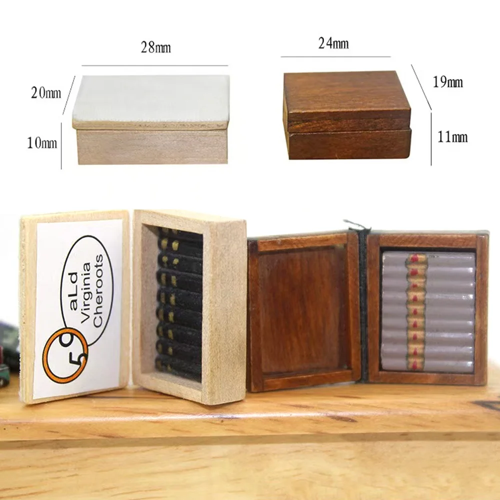 Miniature food toy scene model doll house dollhouse accessories mini cigar box