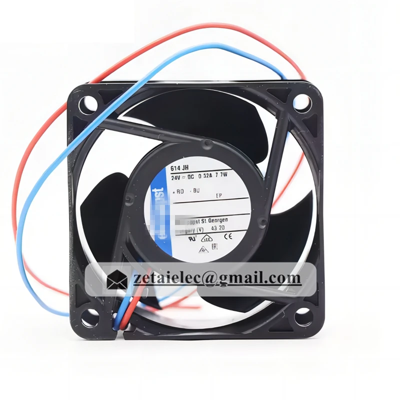 New original 614JH FAN AXIAL 60X32MM 6032 24V 0.32A 7.7W DC Tubeaxial 11700RPM cooling fans in stock 614 JH