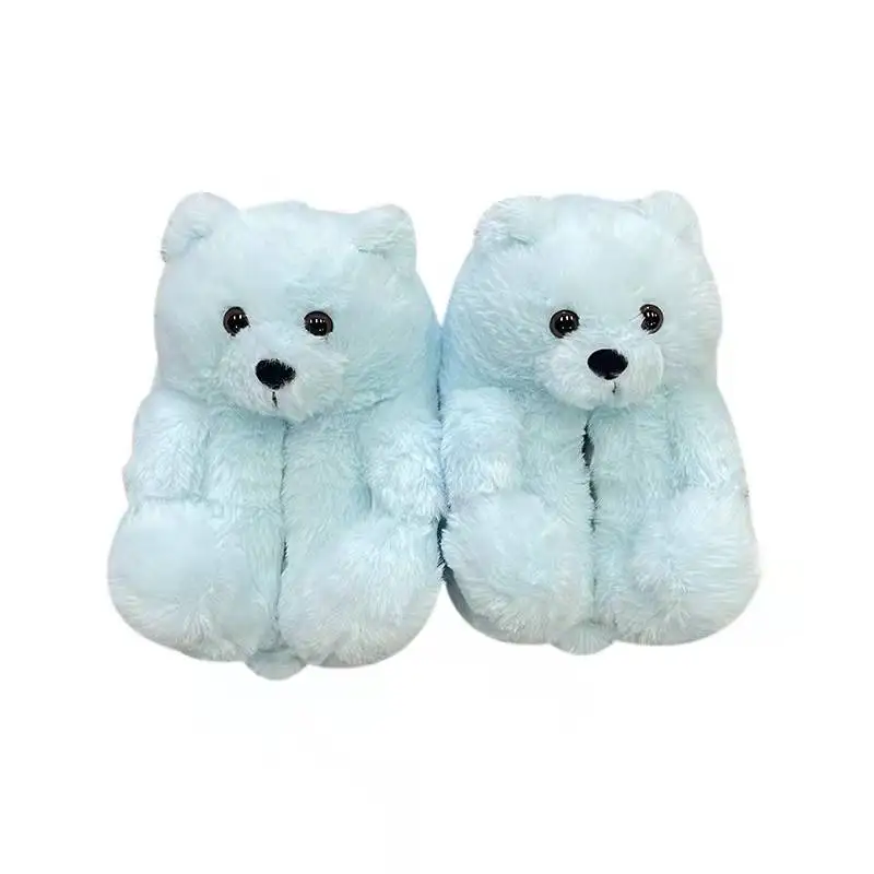 Newest Design House One Size Fits All Soft Fluffy Animal Indoor Fur House Kids Teddy Bear Slides