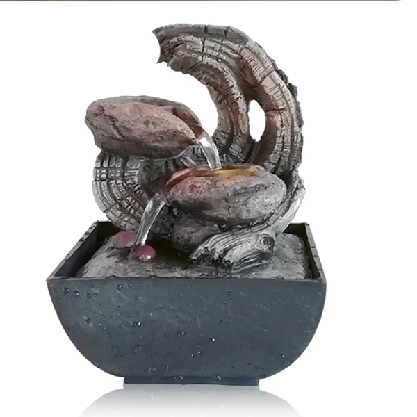 
Indoor decor of acrylic water fountains outdoor resin stone rockery fountain statues 