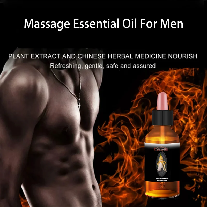 Factory supply Man Penis Enlargement Essential Oil Extended Lasting Adult Sex Products Xxx Oil  For Men 30ml
