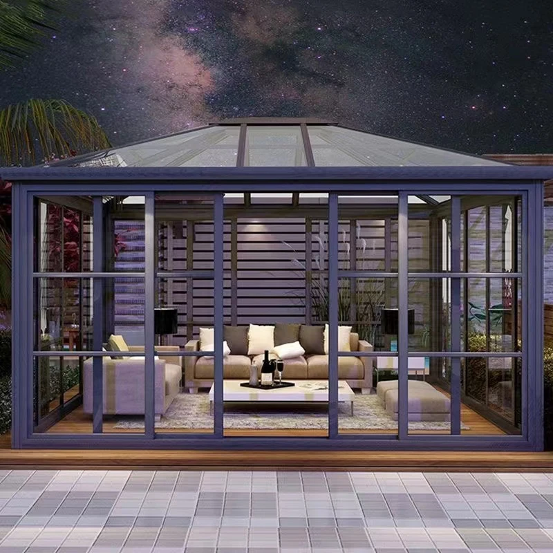 Extension Sunroom Veranda Garden 4 Season Comservatory Sun Room laminated glass for sunroom