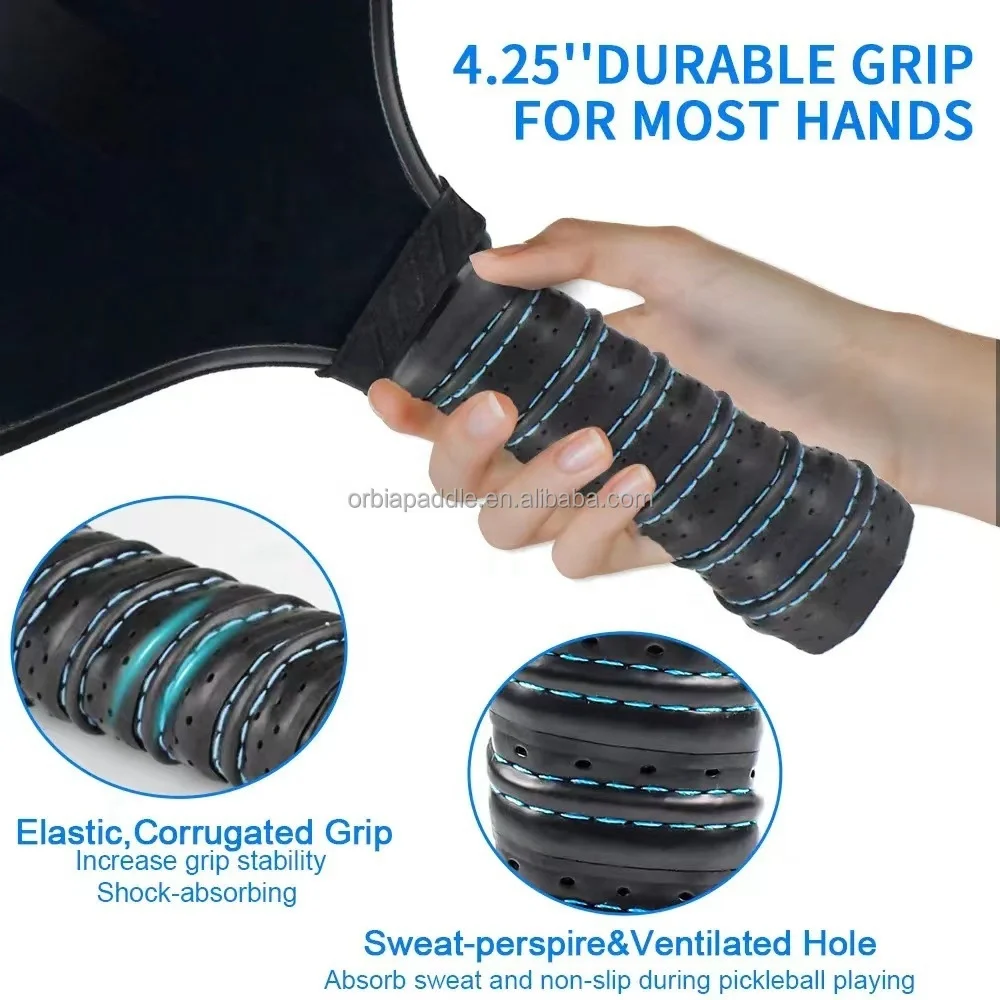 Orbia Sports Pro Pickleball Paddles Custom Logo Rough Surface Carbon Fiber Pickleball Paddles Most Selling Product In Alibaba