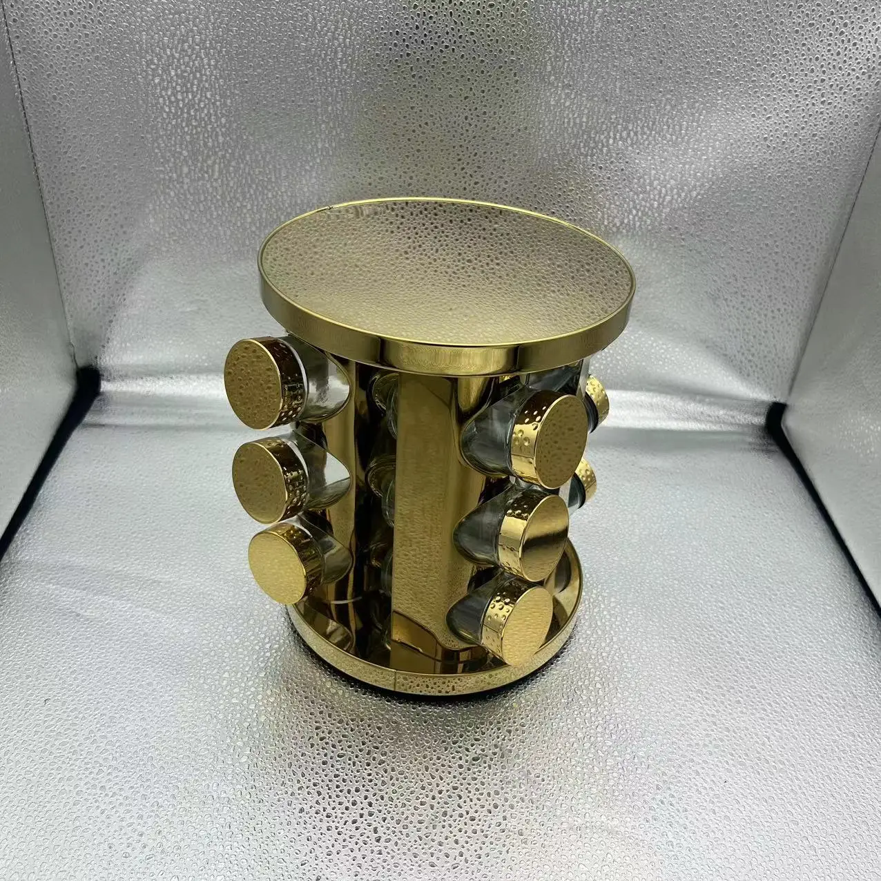 Rotating Spice Rack Kitchen Household 360 Degree Round Spice Rack Countertop Oil Salt Sauce Vinegar Sugar Seasoning Jar