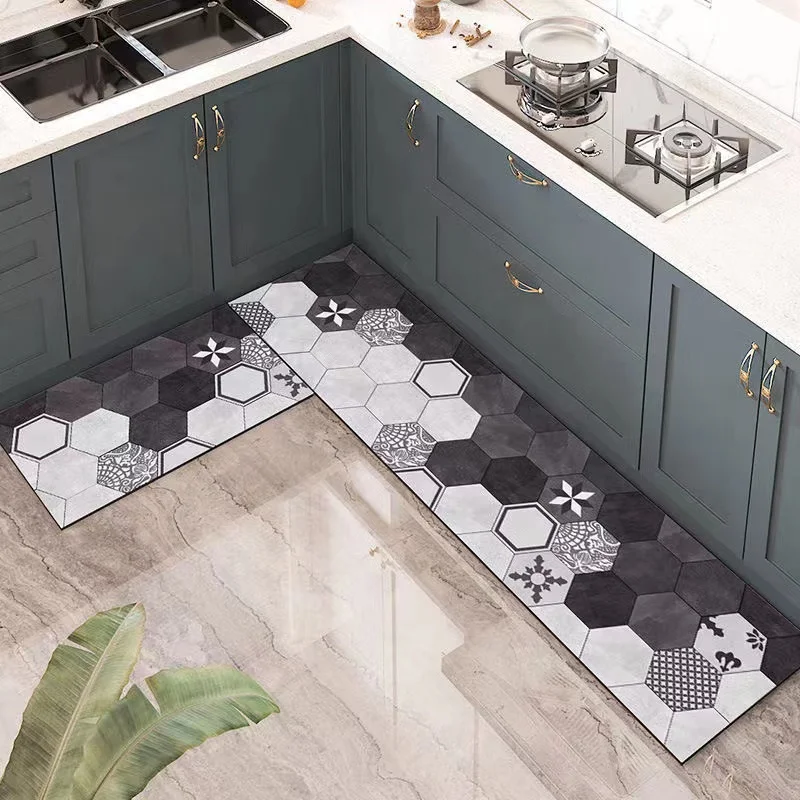 Factory direct sales modern hot-selling waterproof and non-slip kitchen carpet floor mat, wholesale price 3D printing