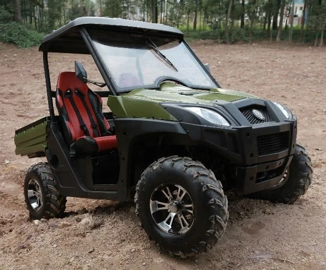 
yellow large displacement Gas UTV for farmers 800cc with snow shovel 4x4 side by side all terrain vehicle farm 