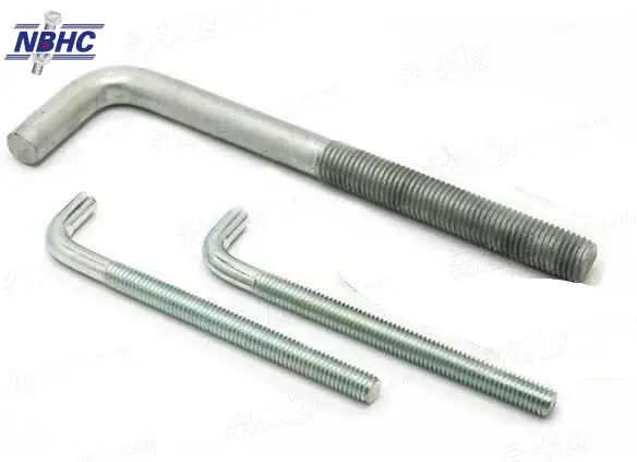 NBHC018BO Black Hot dip galvanized Steel Anchor F1554 Bolt M18 Carbon Steel L Shaped bolt