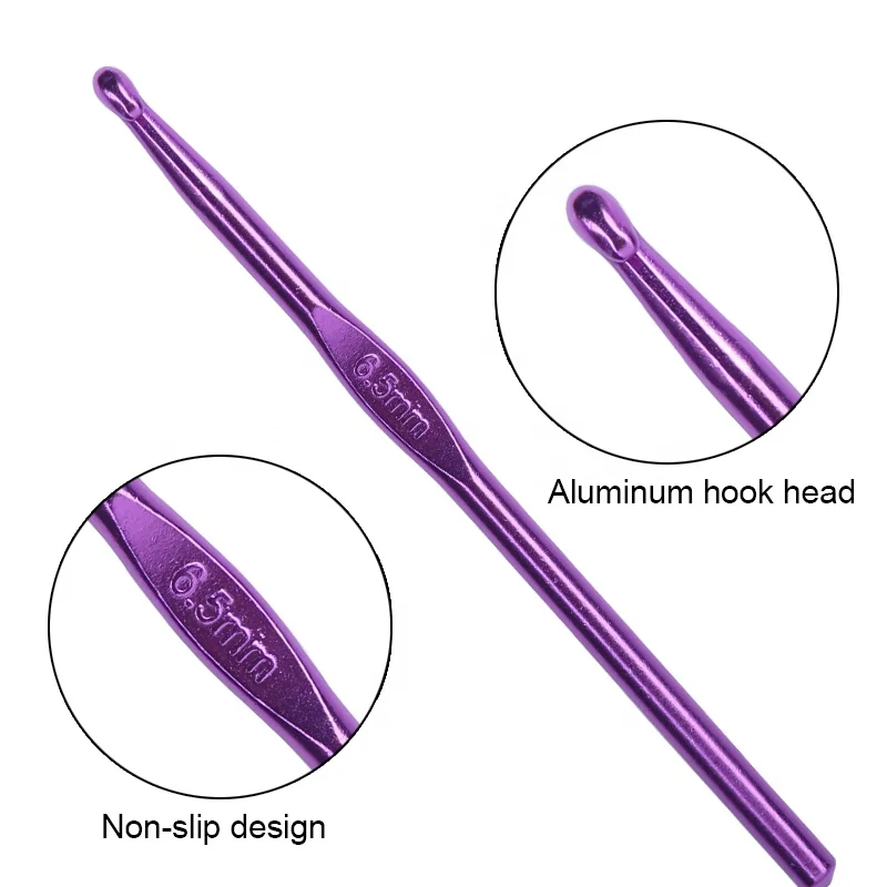 
0.6mm-6.5mm 22pcs/set Best Selling Knitting tool sweater needle metal Crochet stainless steel aluminum alloy Crochet Hook Set 