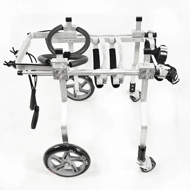 4 Wheels Adjustable Pet Dog Cat Wheelchair Wheel Chair Walker For Pet Dog Cat Back Legs