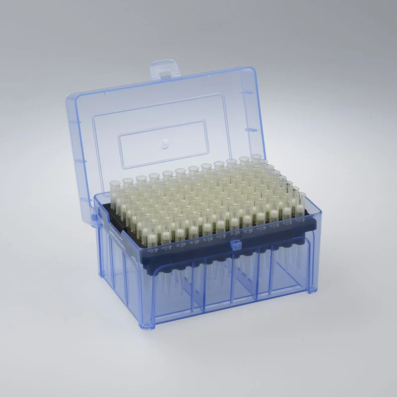 Disposable Sterile Plastic micro pipette 200ul universal fit sterile with filter pipette tips laboratory universal fit pipette