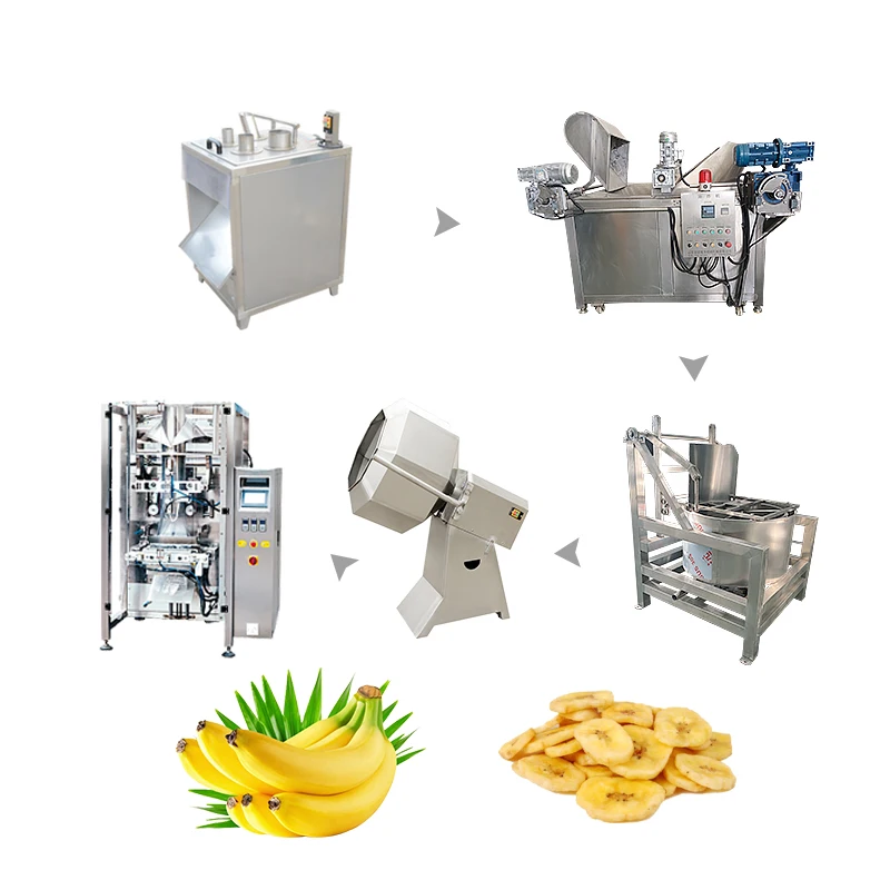 Hot Sale Plantain Processing Machines Banana Chips Making Product Line