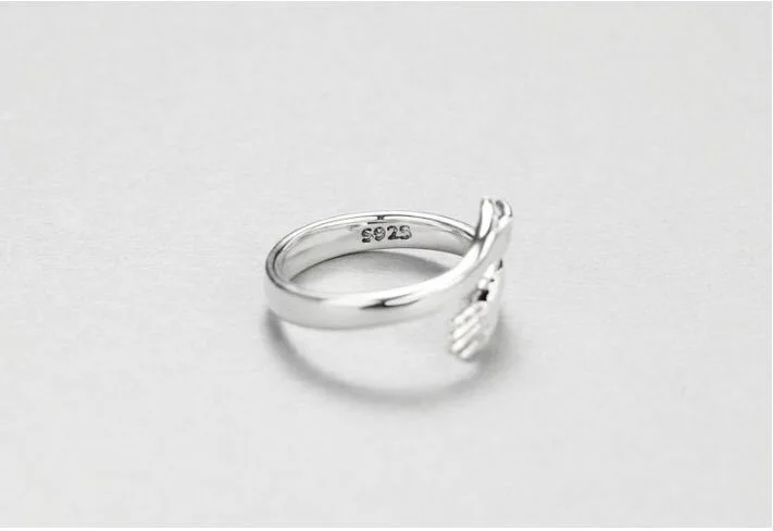 Hug Ring Vintage Adjustable s925 Silver Carving Couple Love Hug Hand Rings