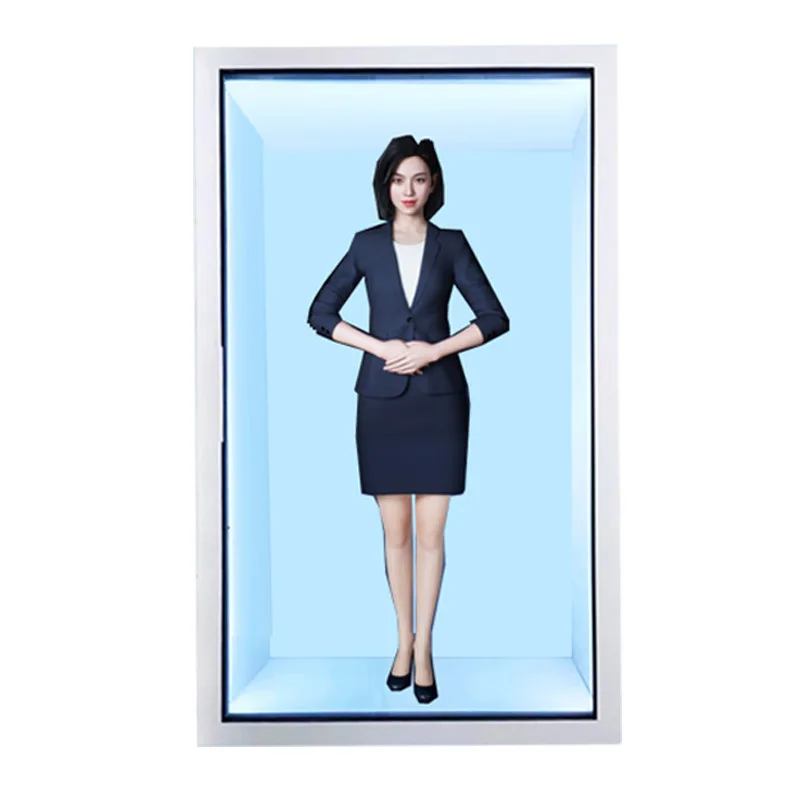 86 inch 3D transparent holographic cabinet floor to floor digital signage LCD 3D transparent holographic LED