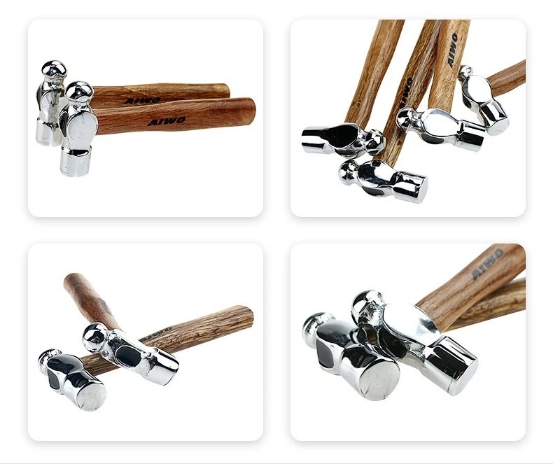 Carbon steel/iron wood handle hammer Round peat hammer with wooden handle Nail Hammer