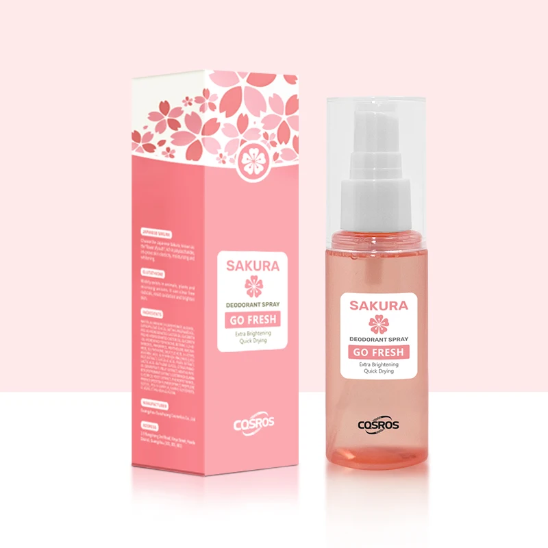 OEM ODM контроль запаха тела ароматизированный туман для Sakura дезодорант спрей парфюмерный без алюминия сильного