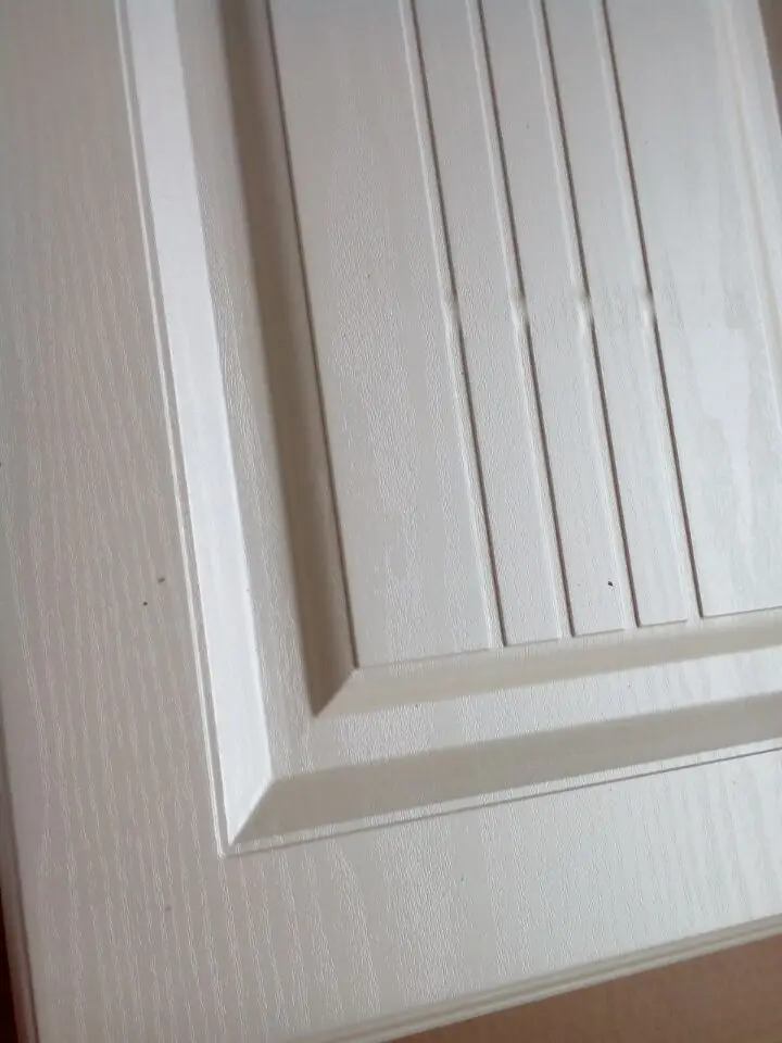 Customized Size White PVC Melamine Laminate Cabinet Door Shaker Kitchen Doors Kitchen Doors
