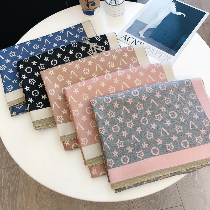 All-Match Hot-Selling Winter Long Multi-Function Shawl Cashmere Thickened Warm Scarf Women