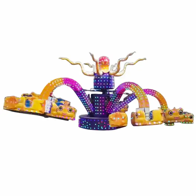 Commercial Outdoor Kids Attraction Import From China Amusement Park Rides Games Crazy Big Octopus Ride for Sale