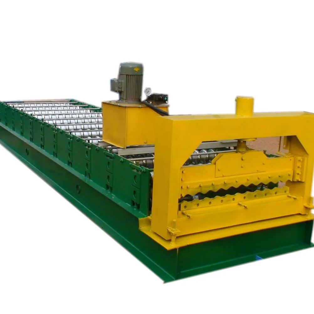 0.3mm -0.8mm 1250mm Width Color Steel PPGI Zinc Roof Sheet Corrugated Roll Forming Machine Corrugated Board Making Machine