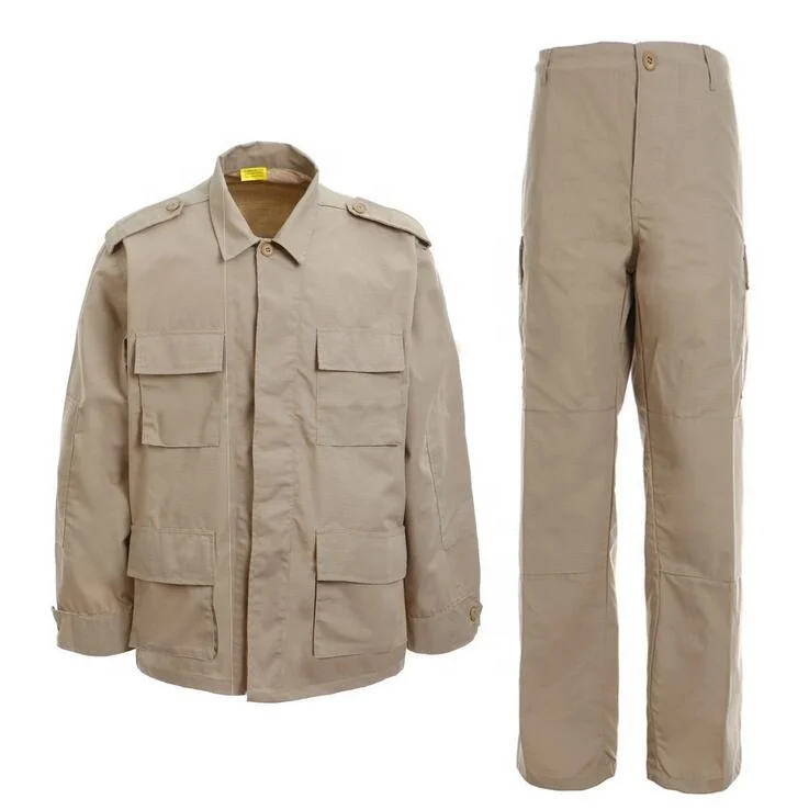 wholesale Khaki BDU outdoor tactical uniform Made in China
