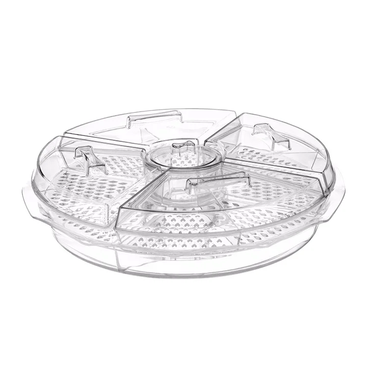 Food Serving Plate Antique Clear Appetizer Plastic Tray On Ice