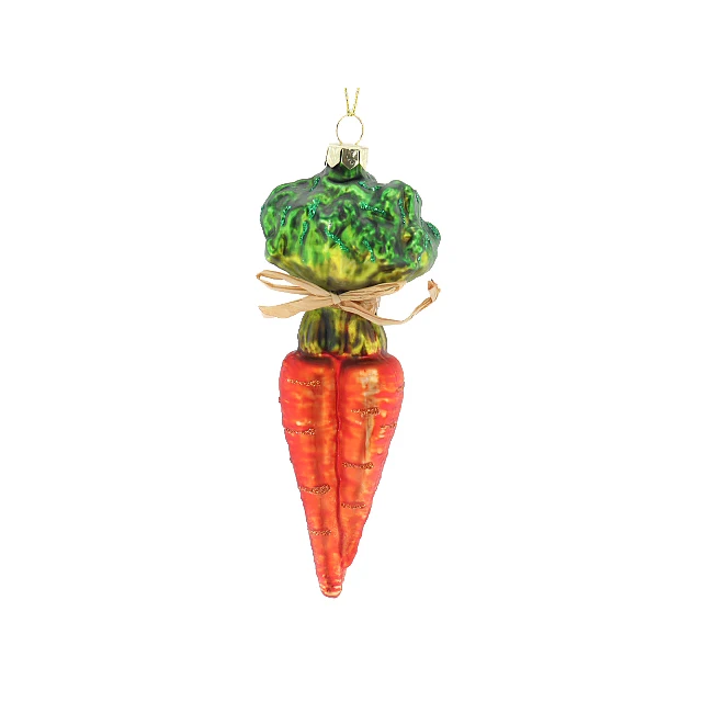 Fruit & Vegetable Series Carrot Hangings Christmas Tree Scene Layout Christmas Party Decorations Handmade Creative Glass Painted