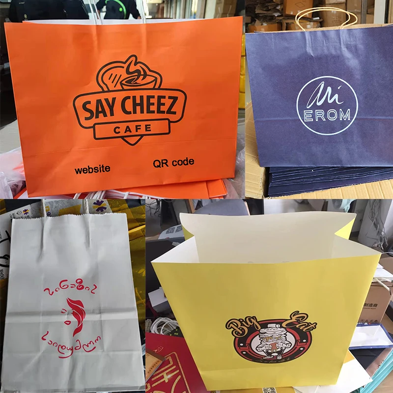 Giant Matte Euro Tote White Paper Bag Ribbon Handle Eurototes shopping luxury retail hard brown white stamping gold foil logo