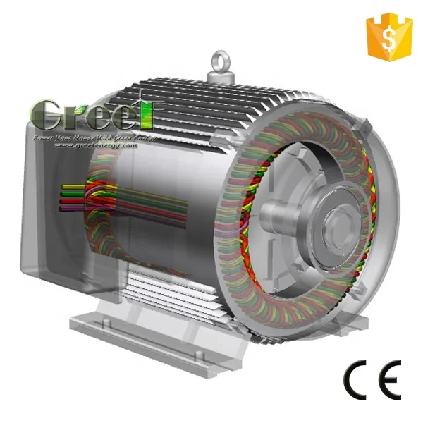 40 kw 375 rpm 3 phase ac low rpm Permanent Magnet Synchronous generator