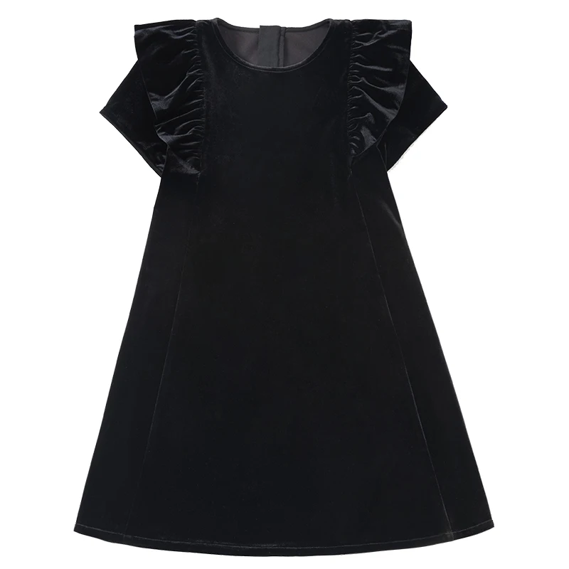 kids clothes girls clothes summer dress sundress velvet black dress Korean style birthday dresses black skirt girl formal wear