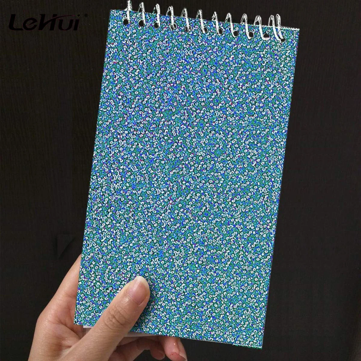 Custom factory 4 Pieces 3x5 Inch Mini Spiral Glitter Notepads of Ruled Composition Spiral Notebooks For Students and Profession