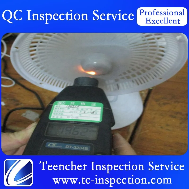 Table fan inspection and third party inspection in Foshan inspection service guangdong