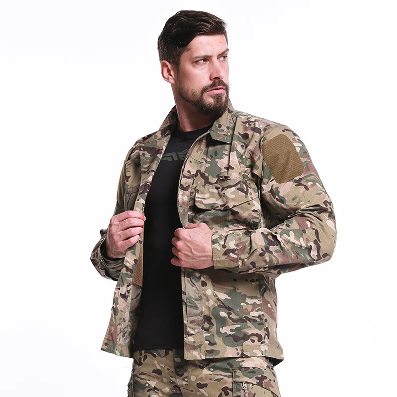 
Armpit mesh breathable army green men slim fit casual military tactical shirt gym 