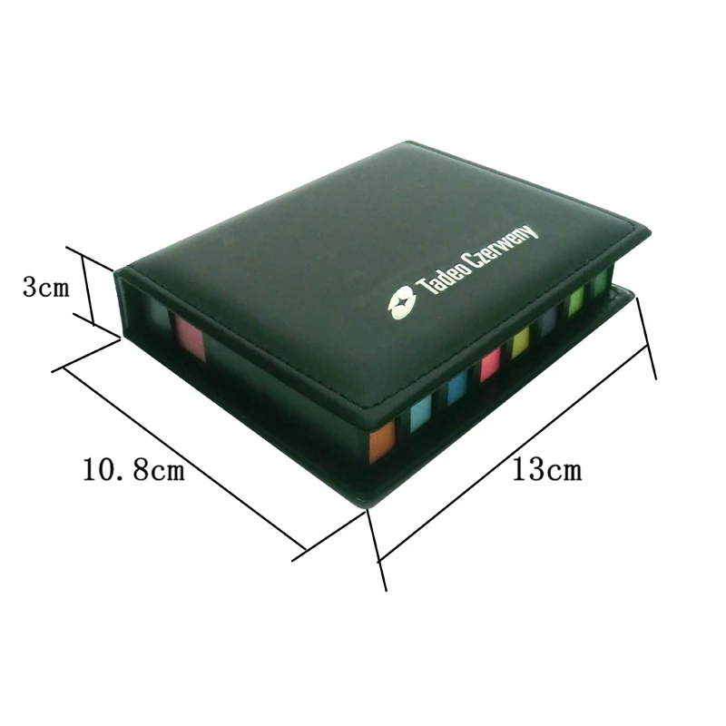 
PU leather box sticky notes memo set calendar with sticky note pad 