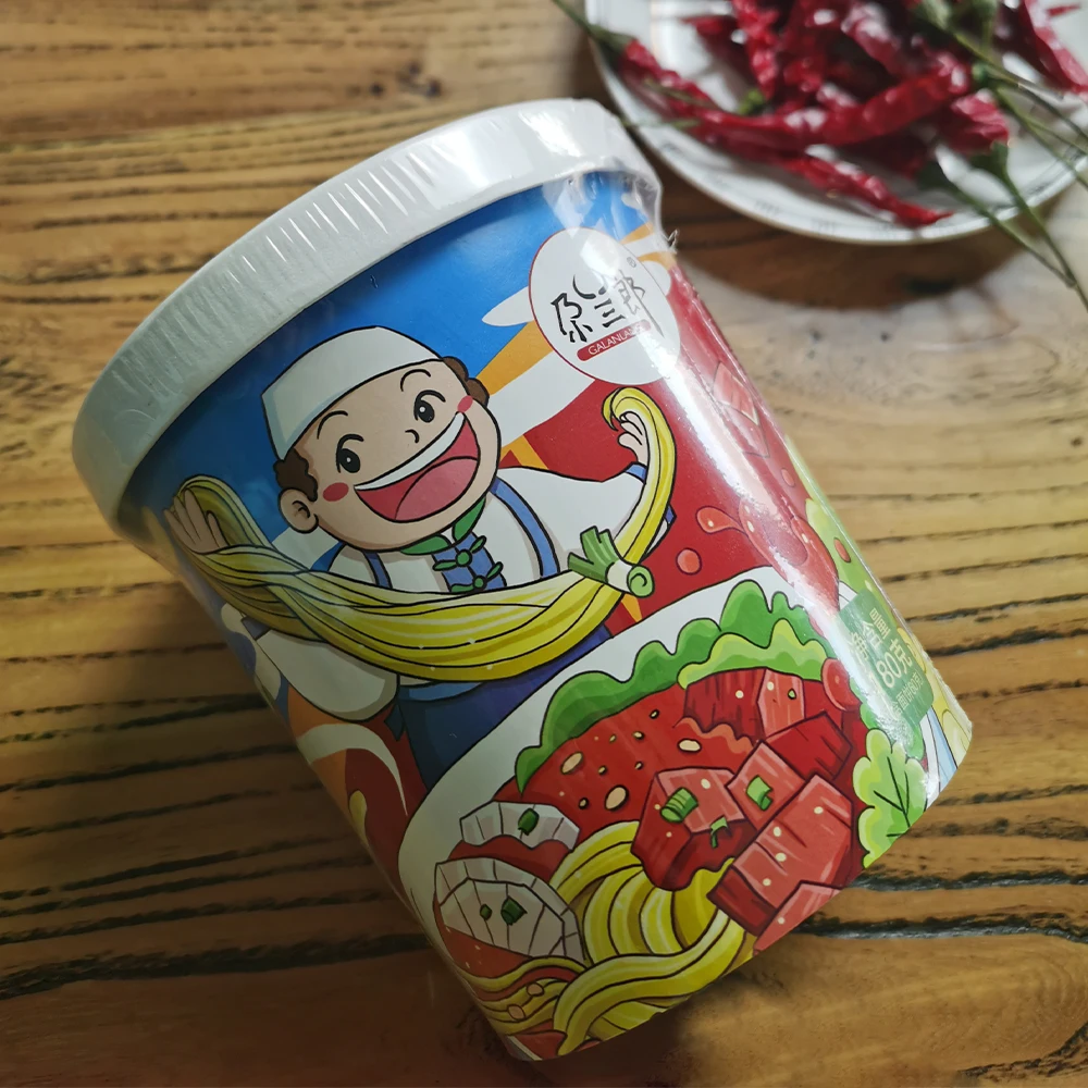 Wholesale  Authentic Lanzhou beef ramen barrel full box of late-night snack convenient fast food instant noodles bubble noodles