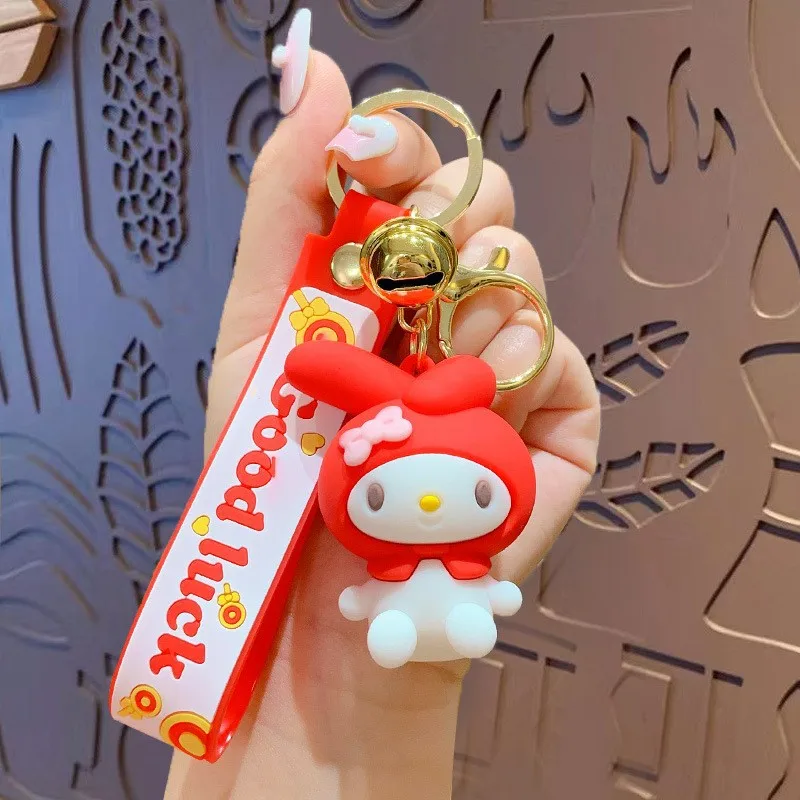 Милый мультяшный 3D Микки Минни утка тигр свинья игрушка кукла брелок украшение сумка автомобиля силиконовый ПВХ с милым ремешком на заказ