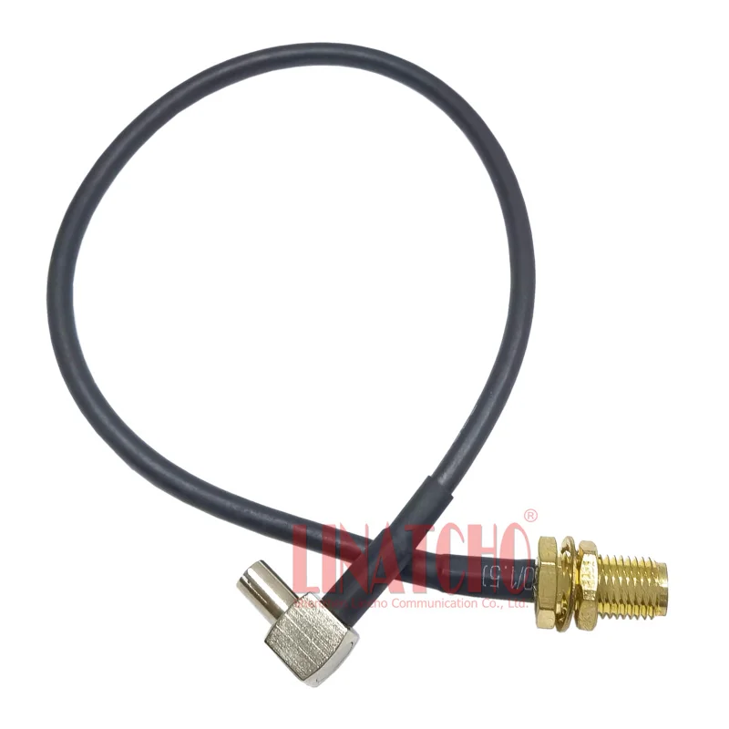Black 20cm RG174 Coax. Cable SMA Female to TS9 Male Connector