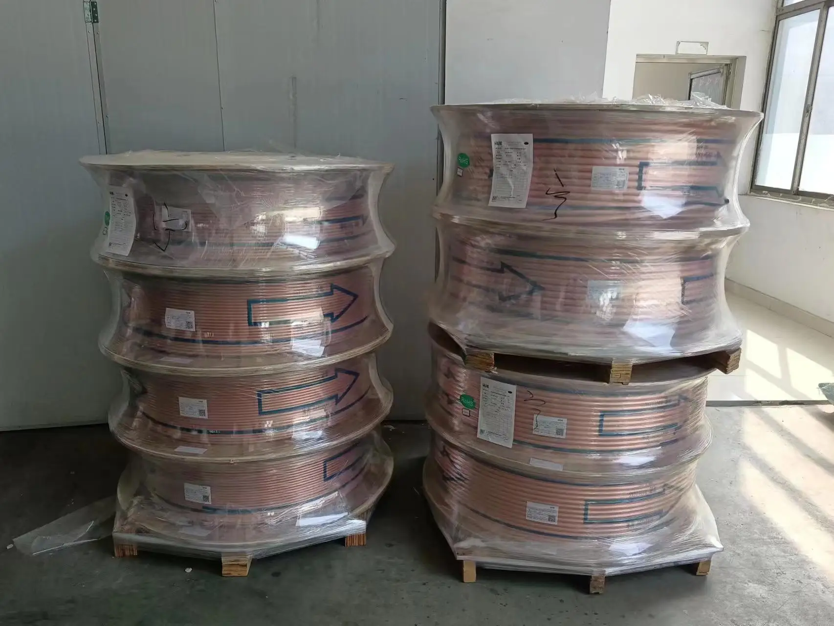 3/8 Pure Copper pipes for Plumbing automobile copper tubes roll producer copper tube refrigeration