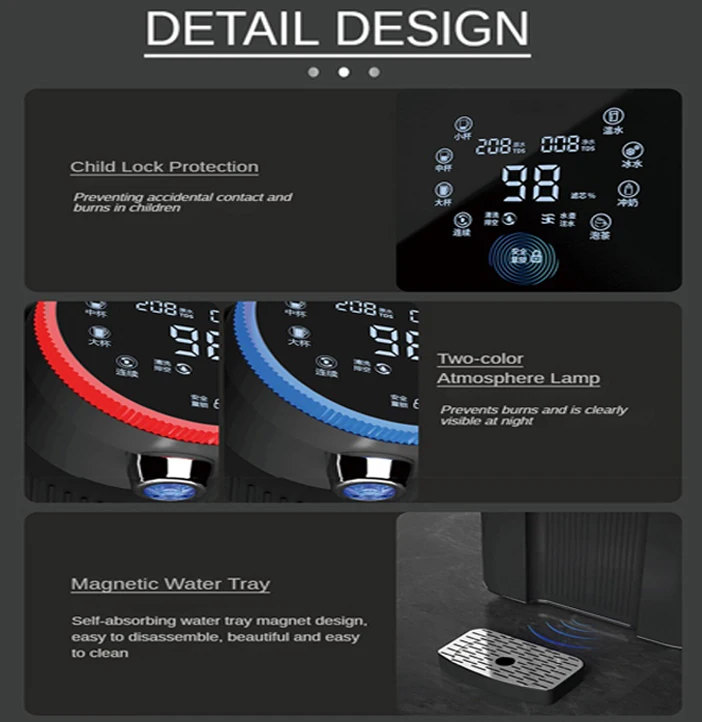 Office Home RO Water Purifier System Instant Hot Water Dispenser Hot & Cold Water Dispenser filter with UV TDS