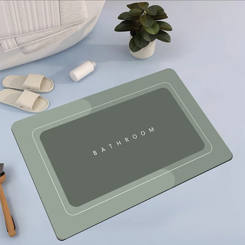 Bath Mat Super Absorbent Non Slip Diatom Mud Bathroom Rug Quick Drying Bath Shower Rug Kitchen Entrance Door Mats Home Floor Mat