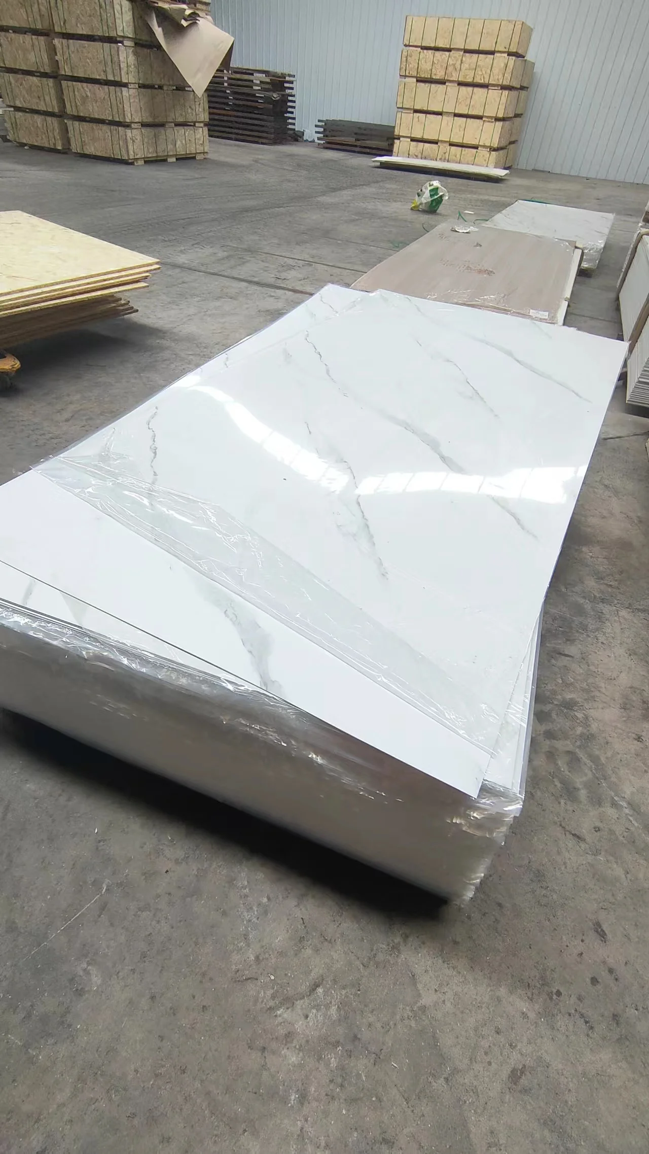 Durable and Longlife Interior Decoration Wall Panels Waterproof PVC UV Laminated Marble Sheet UV Coating Stone Plastic Board