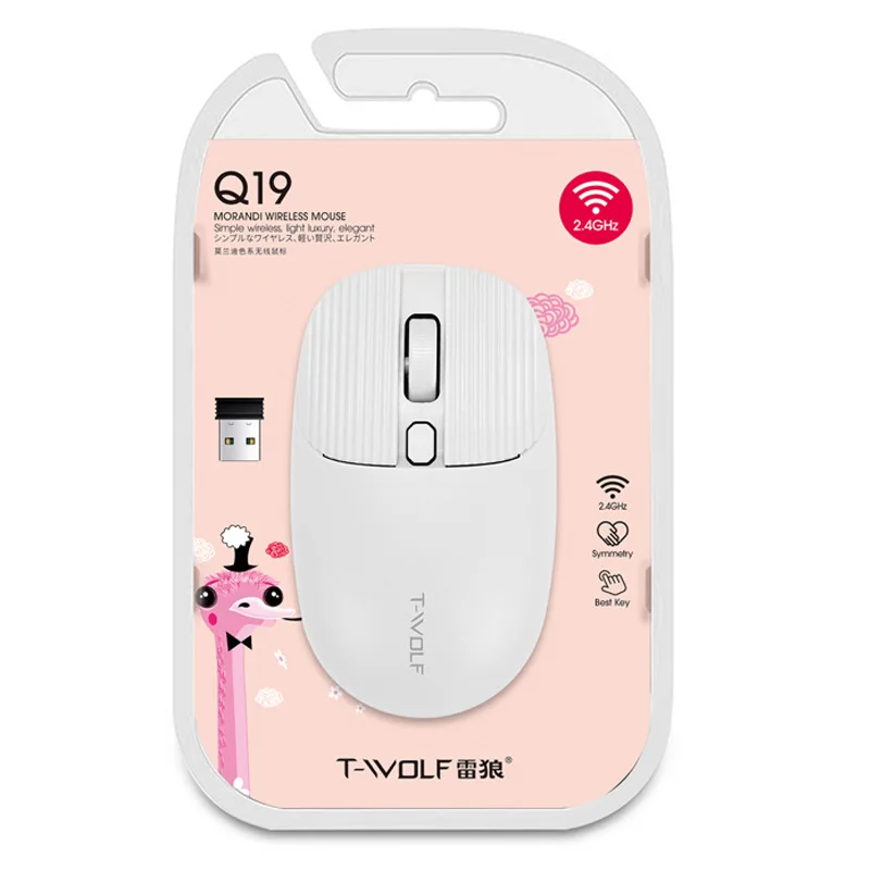 Free Shipping Twolf Q19 Cheap Laptop Mini Pocket 2.4g Usb Slim Optical Inalambrico Computer Wireless Mouse