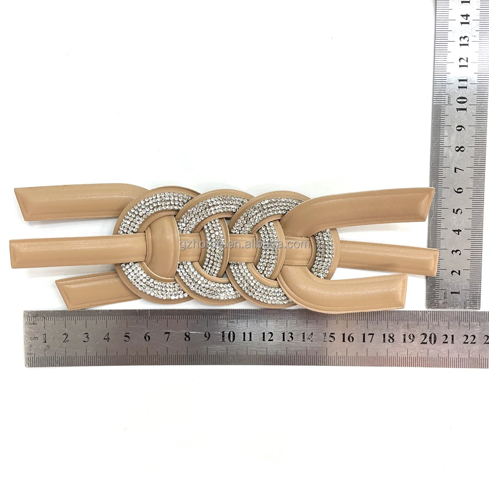 UP011 New designs crystal lady sandal upper material shoes upper rhinestone accessories