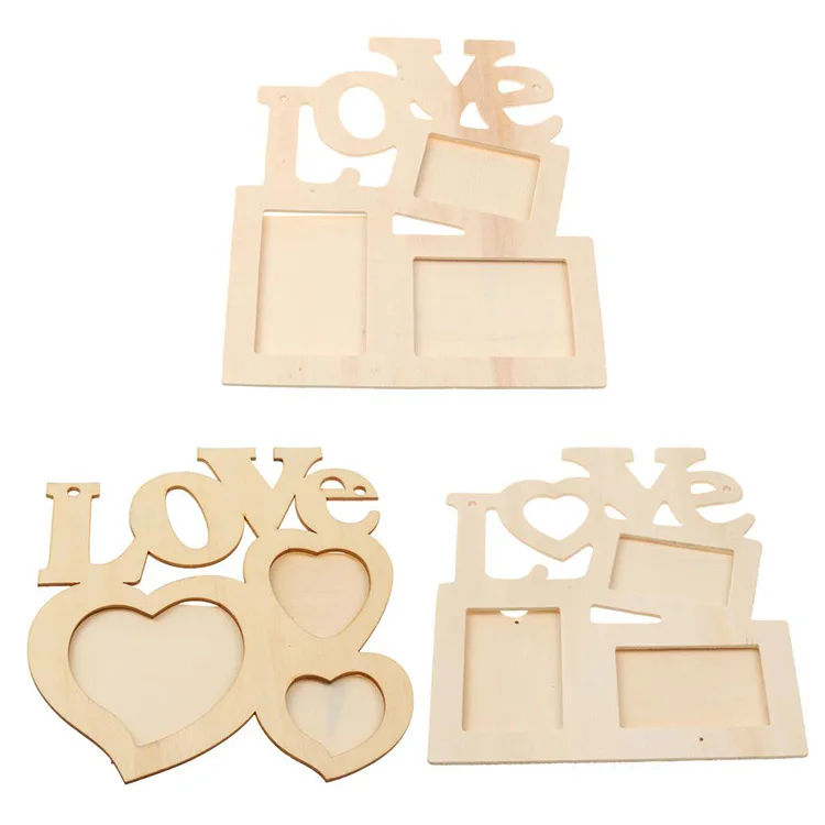 wedding present wooden hanging frames toy DIY LOVE photo picture frame