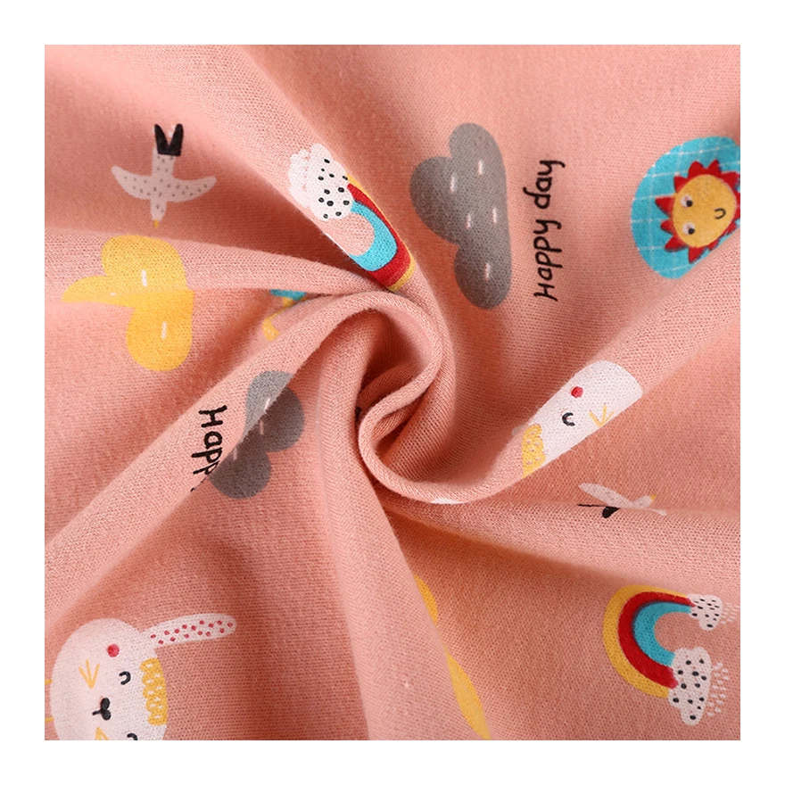 
 40s мультяшная детская ткань цифровая печать хлопчатобумажная ткань мягкий на ощупь чесаный хлопок спандекс ткань для блокировки  