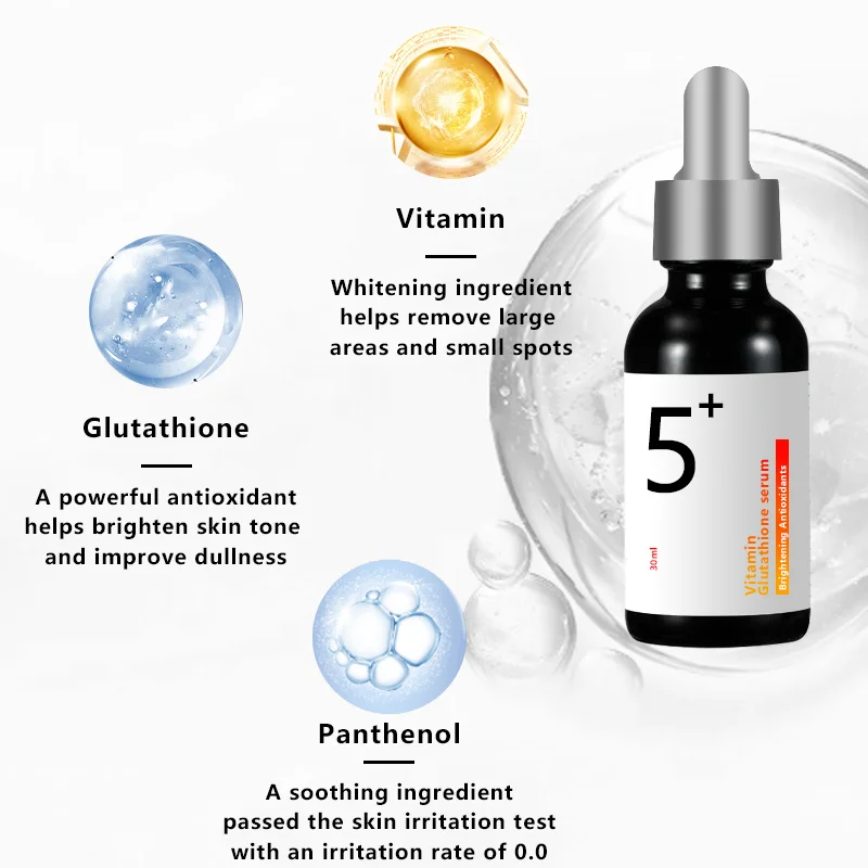 Custom 30ml Arbutin Niacinamide Turmeric Face Serum Brightening Vitamin C Hyaluronic Acid Skin Care Serum Facial