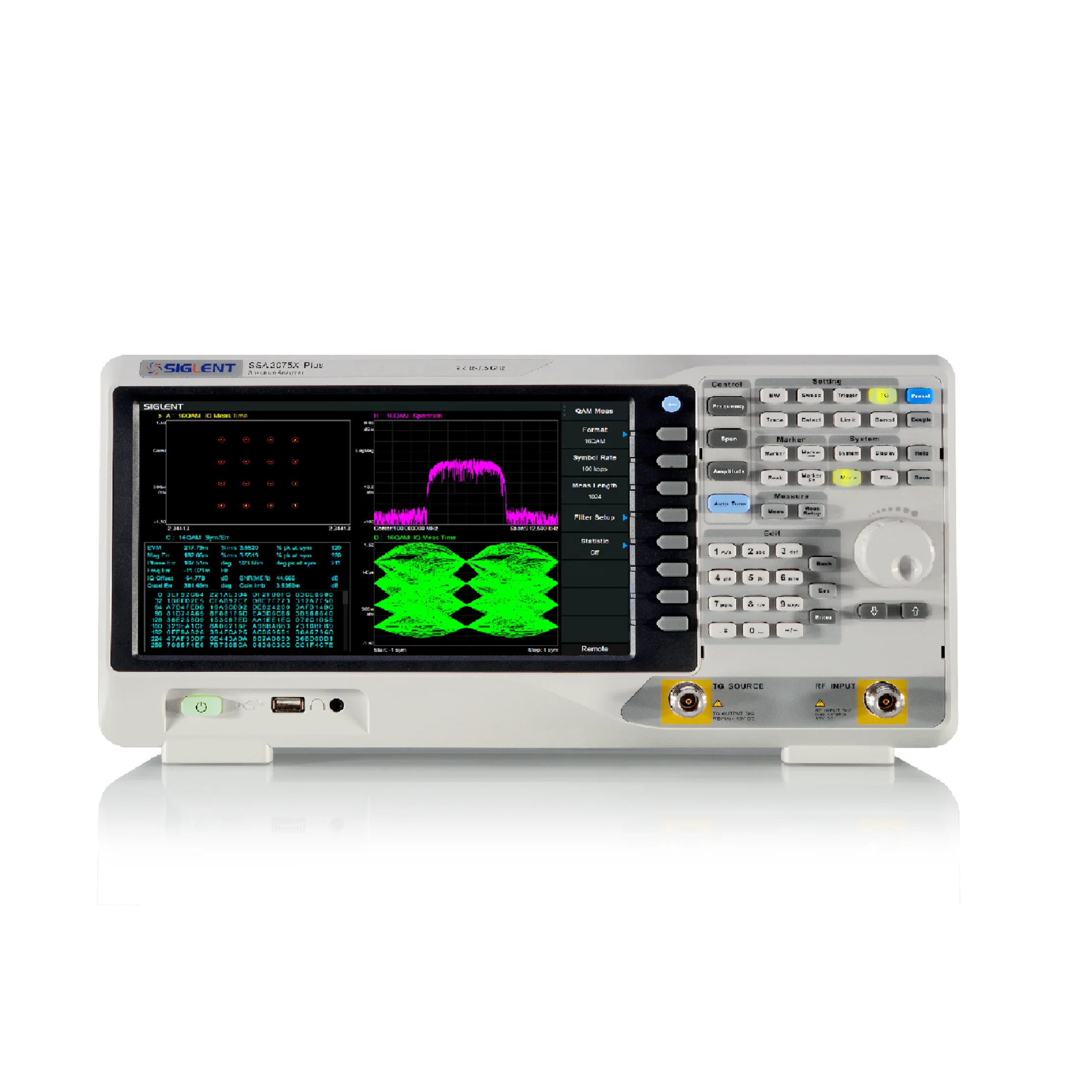 Siglent SSA3075X Plus  Spectrum Analyzers Frequency range from 9 kHz to 7.5 GHz